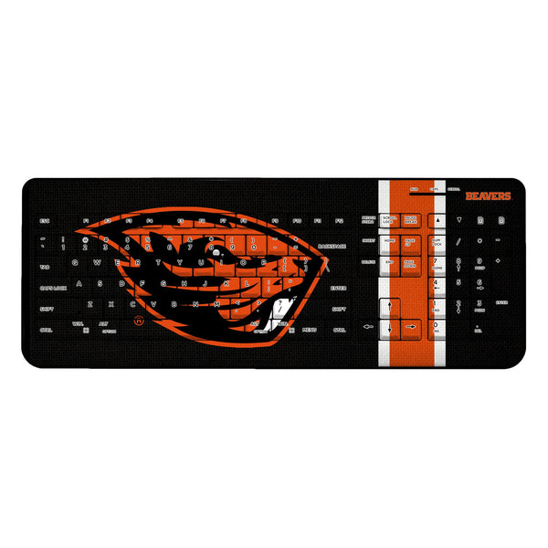 Oregon State University Beavers Stripe Wireless USB Keyboard