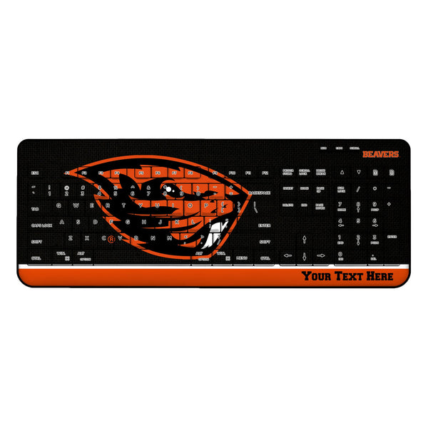 Oregon State University Beavers Personalized Endzone Solid Wireless USB Keyboard