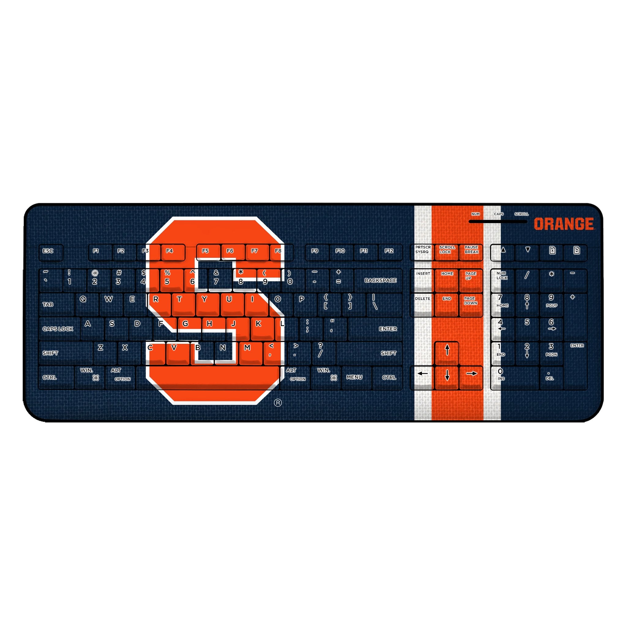 Syracuse University Orange Stripe Wireless USB Keyboard