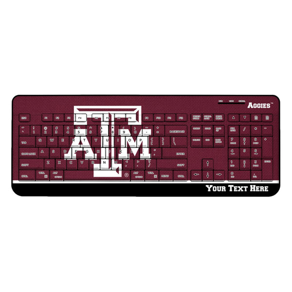 Texas A&M University Aggies Personalized Endzone Solid Wireless USB Keyboard