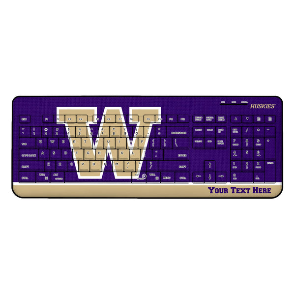 University of Washington Huskies Personalized Endzone Solid Wireless USB Keyboard