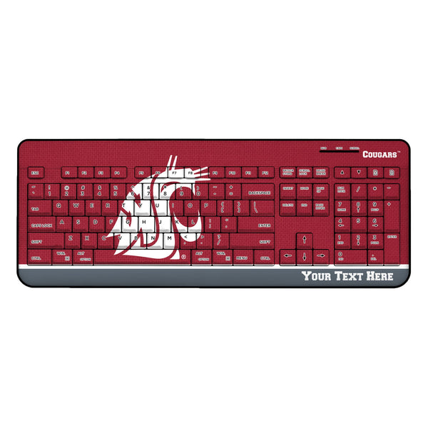 Washington State University Cougars Personalized Endzone Solid Wireless USB Keyboard