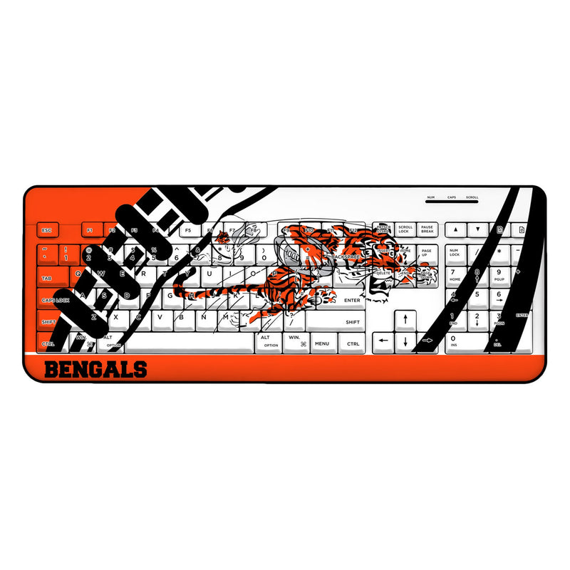 Cincinnati Bengals Historic Collection Passtime Wireless USB Keyboard