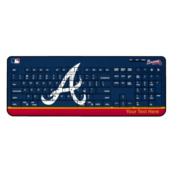 Atlanta Braves Personalized Endzone Solid Wireless USB Keyboard