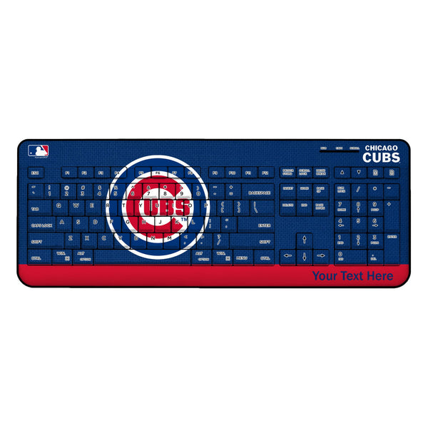 Chicago Cubs Personalized Endzone Solid Wireless USB Keyboard