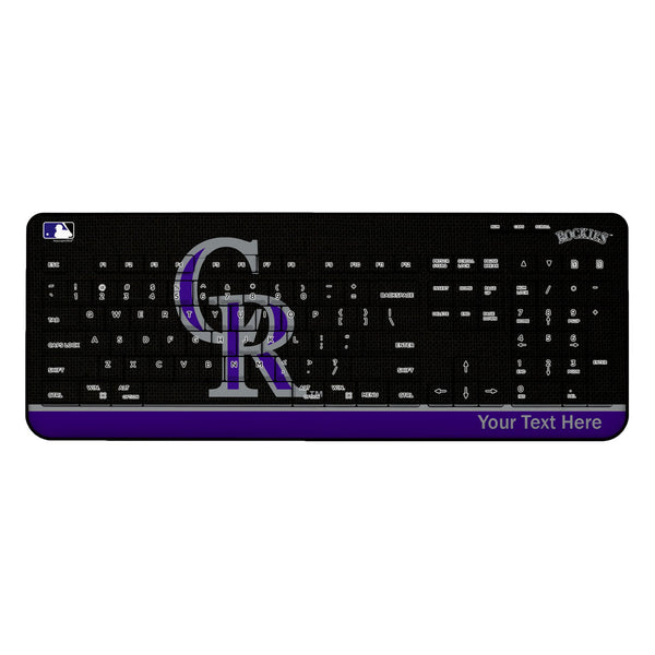 Colorado Rockies Personalized Endzone Solid Wireless USB Keyboard