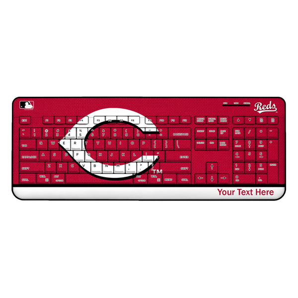 Cincinnati Reds Personalized Endzone Solid Wireless USB Keyboard