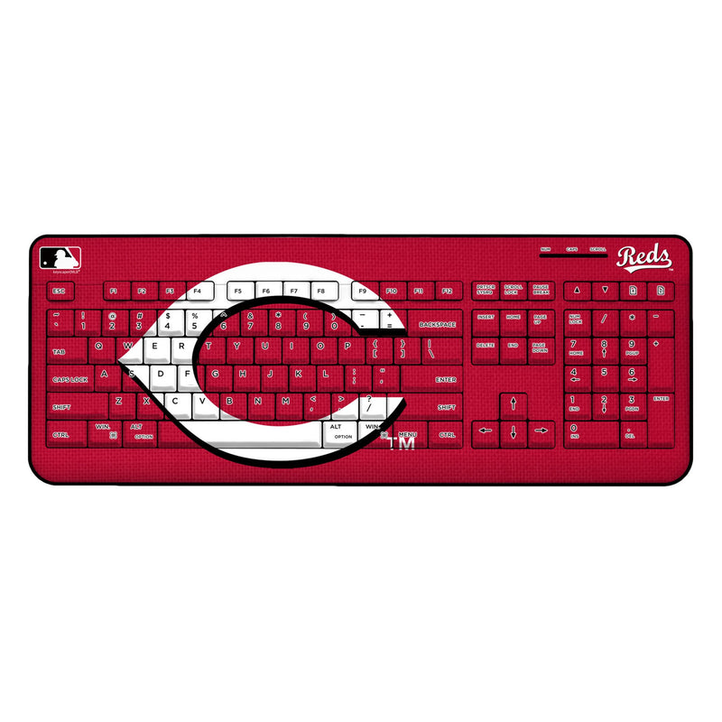 Cincinnati Reds Solid Wireless USB Keyboard