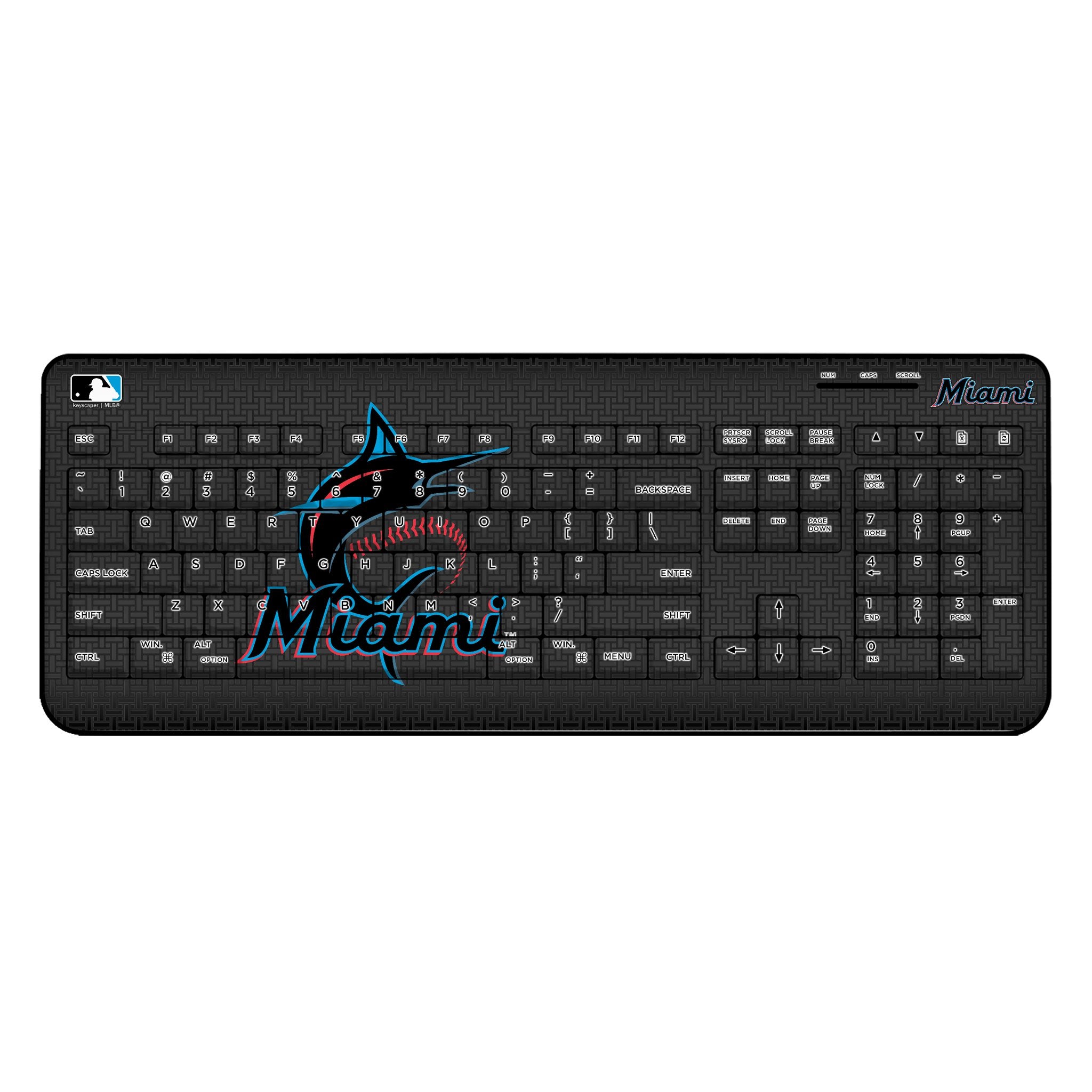 Miami Marlins Linen Wireless USB Keyboard
