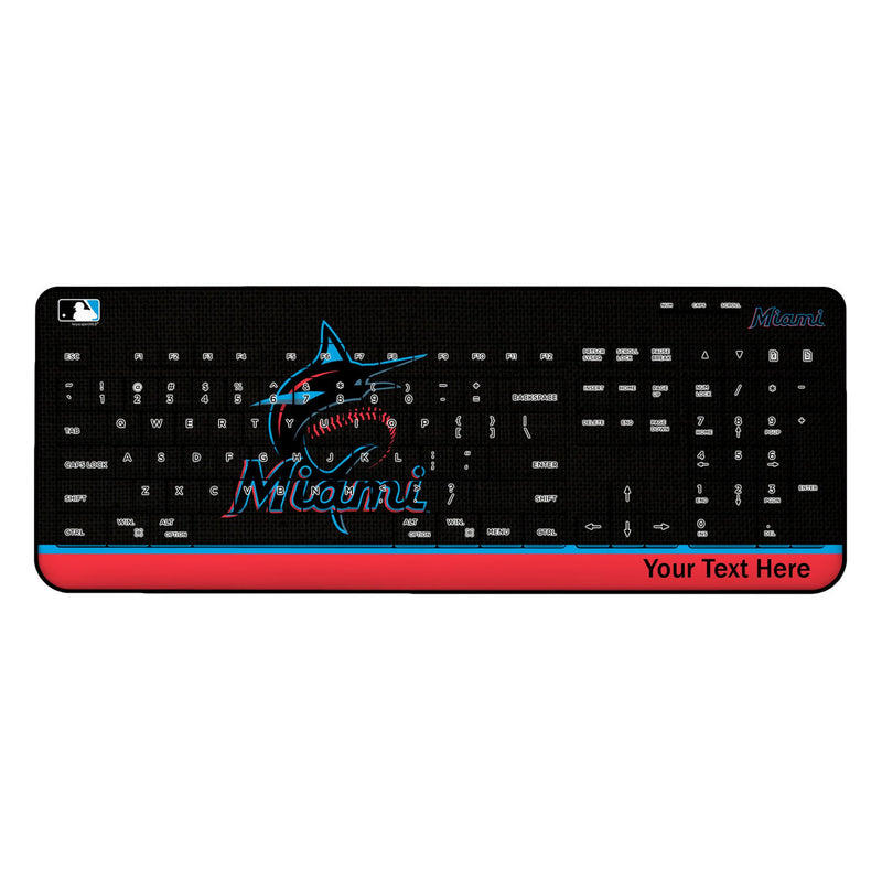 Miami Marlins Personalized Endzone Solid Wireless USB Keyboard