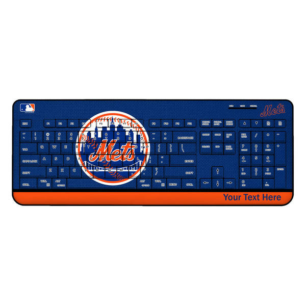 New York Mets Personalized Endzone Solid Wireless USB Keyboard