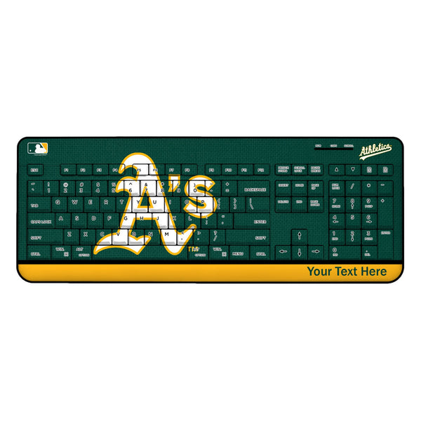 Oakland Athletics Personalized Endzone Solid Wireless USB Keyboard