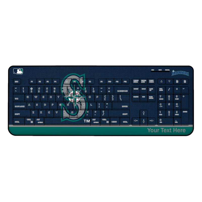 Seattle Mariners Personalized Endzone Solid Wireless USB Keyboard
