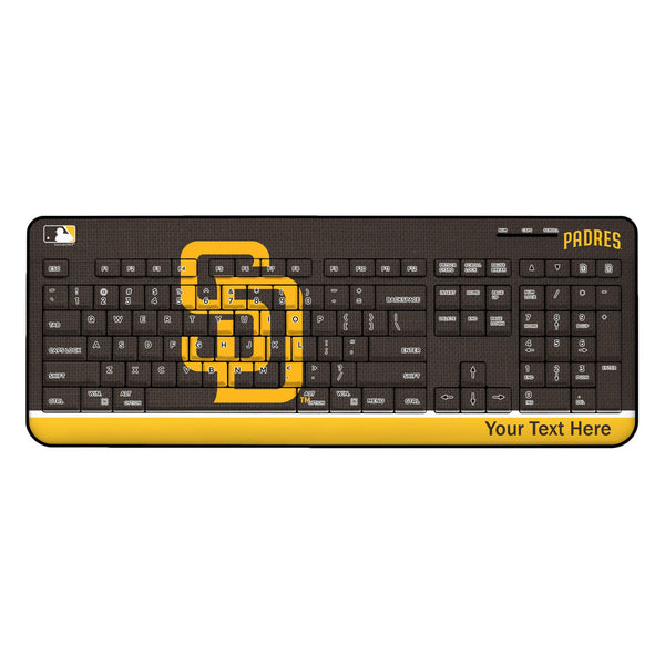 San Diego Padres Personalized Endzone Solid Wireless USB Keyboard