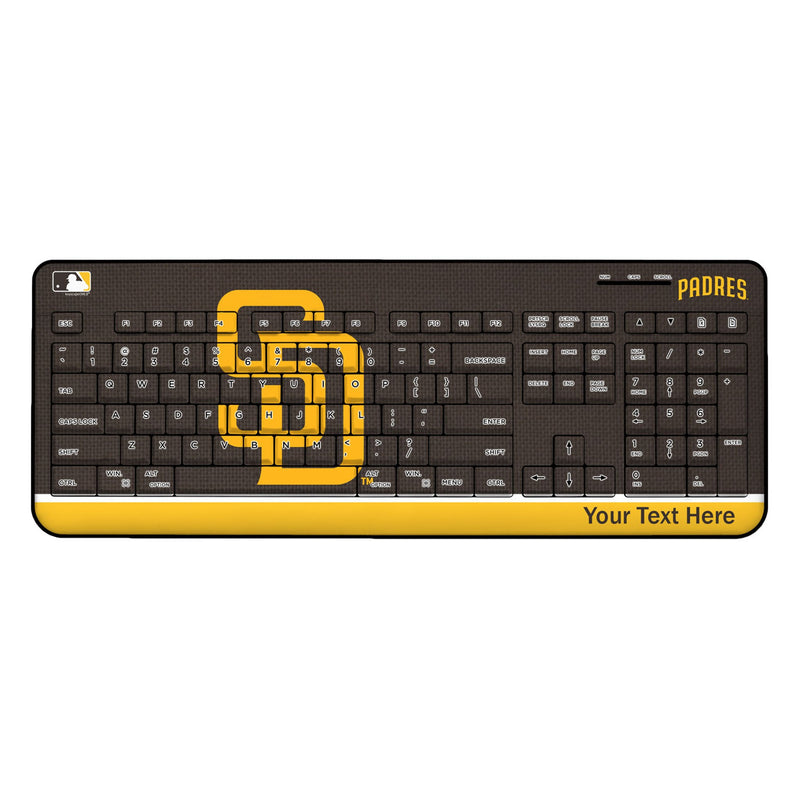 San Diego Padres Personalized Endzone Solid Wireless USB Keyboard