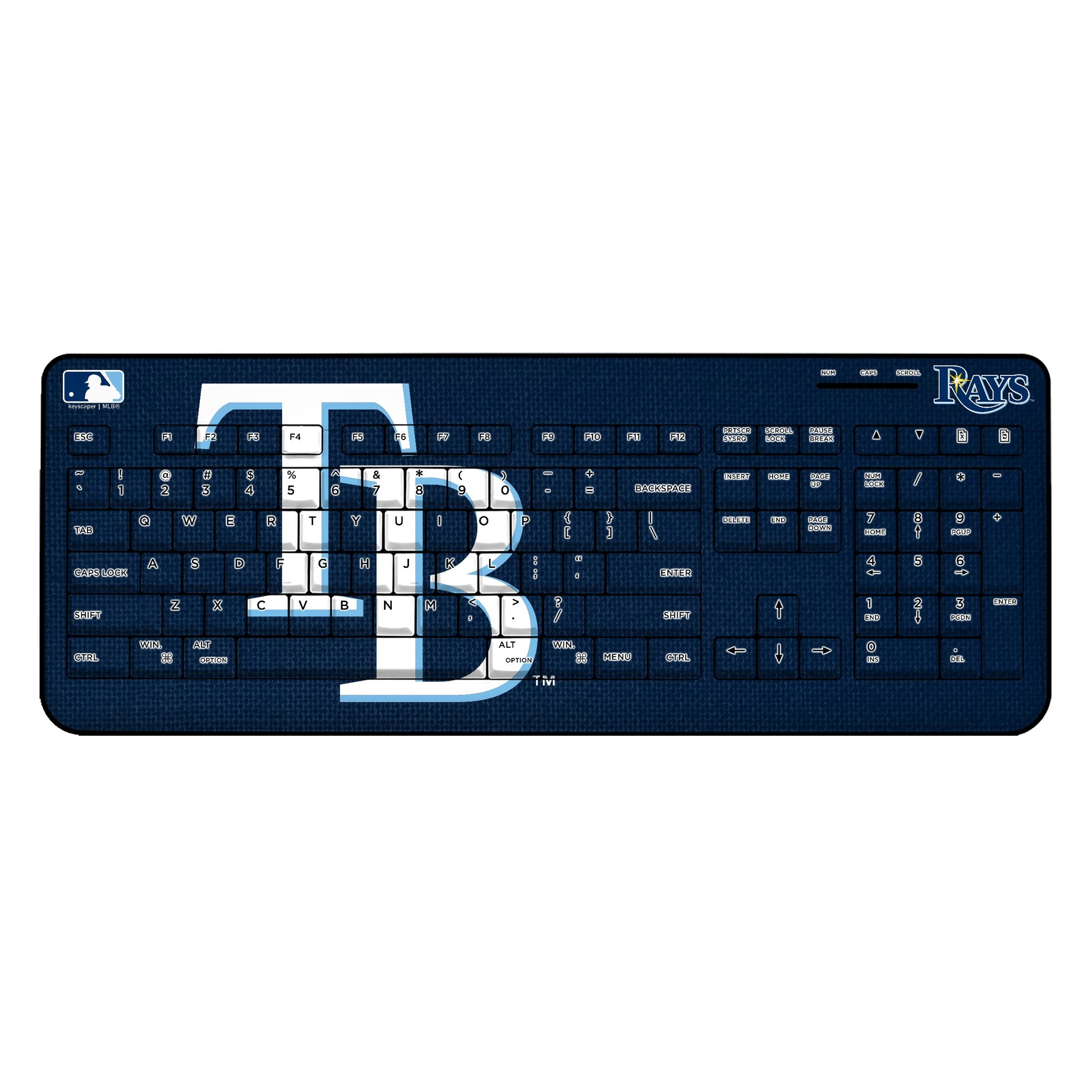 Tampa Bay Rays Solid Wireless USB Keyboard