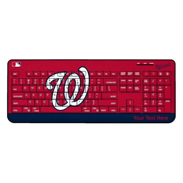 Washington Nationals Personalized Endzone Solid Wireless USB Keyboard