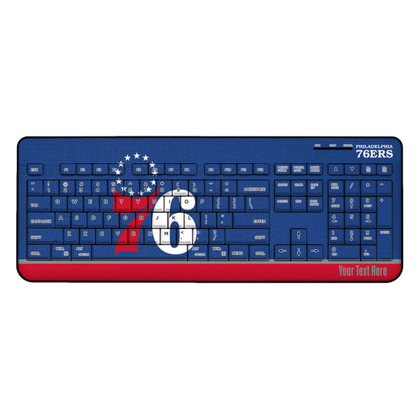 Philadelphia 76ers Personalized Endzone Solid Wireless USB Keyboard