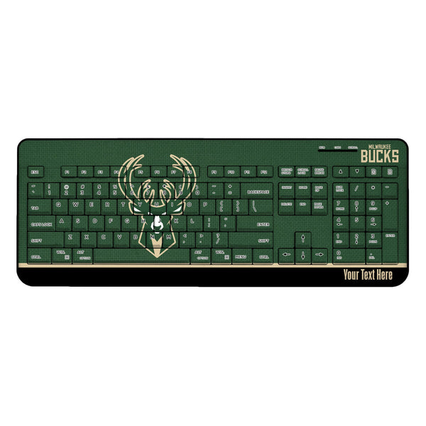 Milwaukee Bucks Personalized Endzone Solid Wireless USB Keyboard
