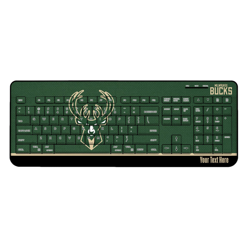 Milwaukee Bucks Personalized Endzone Solid Wireless USB Keyboard
