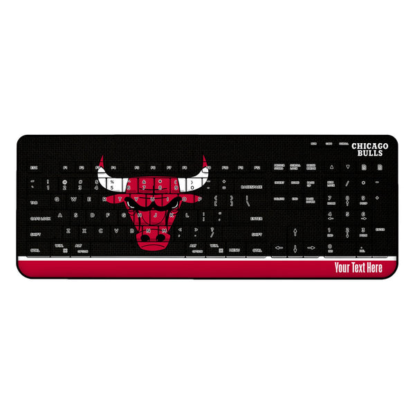 Chicago Bulls Personalized Endzone Solid Wireless USB Keyboard