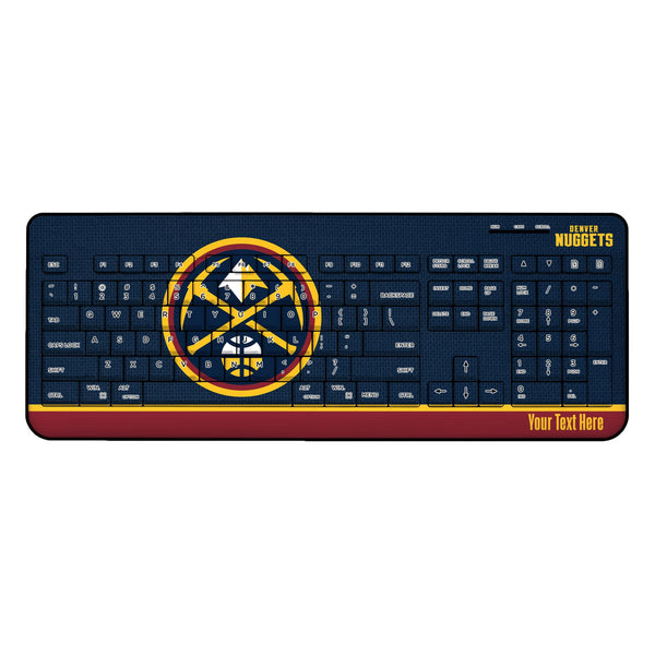 Denver Nuggets Personalized Endzone Solid Wireless USB Keyboard