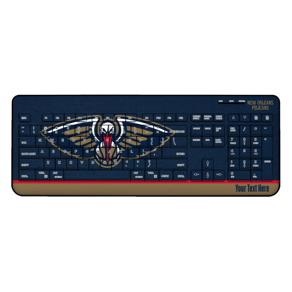 New Orleans Pelicans Personalized Endzone Solid Wireless USB Keyboard