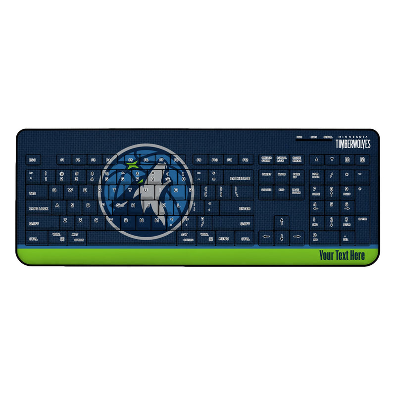 Minnesota Timberwolves Personalized Endzone Solid Wireless USB Keyboard