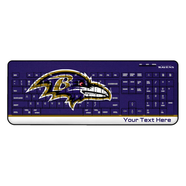 Baltimore Ravens Personalized Endzone Solid Wireless USB Keyboard