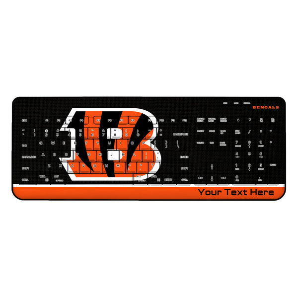 Cincinnati Bengals Personalized Endzone Solid Wireless USB Keyboard