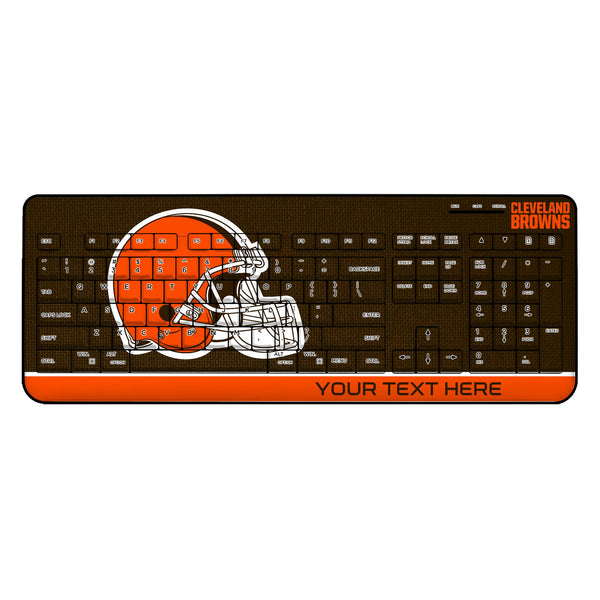 Cleveland Browns Personalized Endzone Solid Wireless USB Keyboard