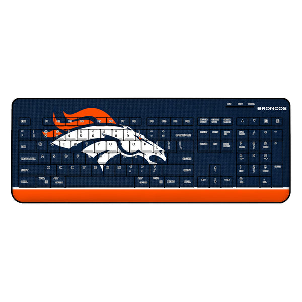 Denver Broncos Personalized Endzone Solid Wireless USB Keyboard