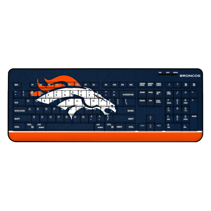 Denver Broncos Personalized Endzone Solid Wireless USB Keyboard