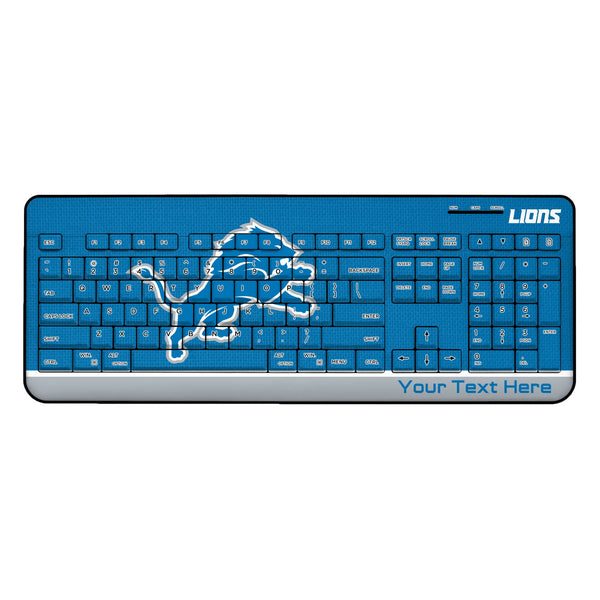 Detroit Lions Personalized Endzone Solid Wireless USB Keyboard