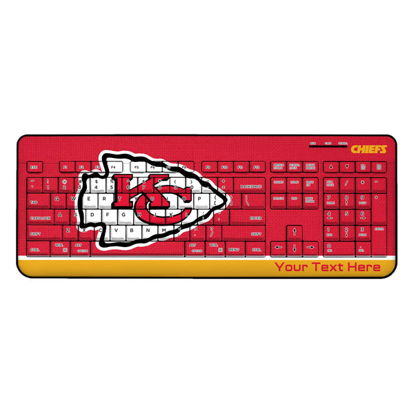 Kansas City Chiefs Personalized Endzone Solid Wireless USB Keyboard