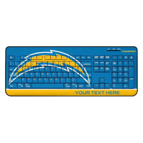 Los Angeles Chargers Personalized Endzone Solid Wireless USB Keyboard