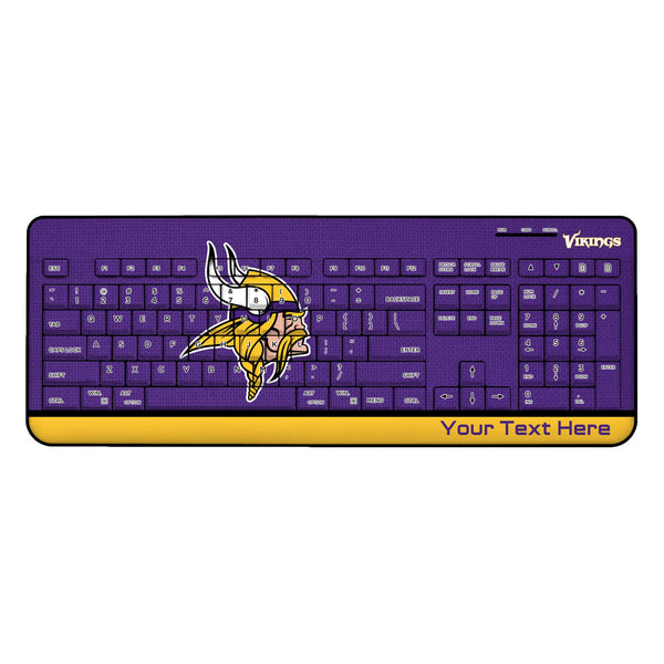 Minnesota Vikings Personalized Endzone Solid Wireless USB Keyboard