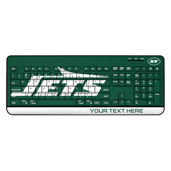 New York Jets Personalized Endzone Solid Wireless USB Keyboard
