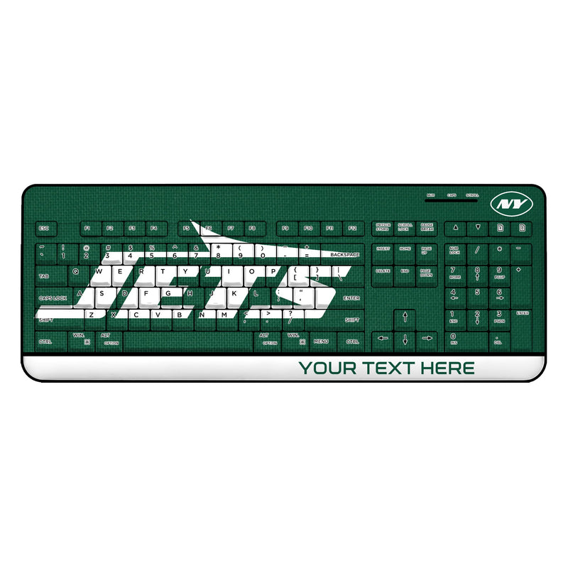 New York Jets Personalized Endzone Solid Wireless USB Keyboard