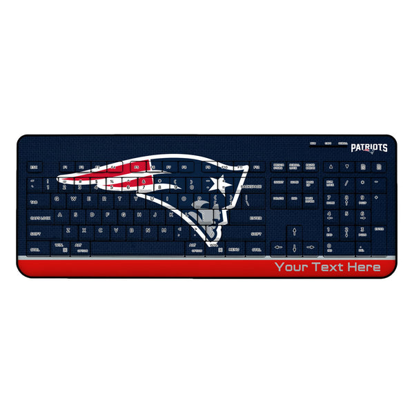 New England Patriots Personalized Endzone Solid Wireless USB Keyboard