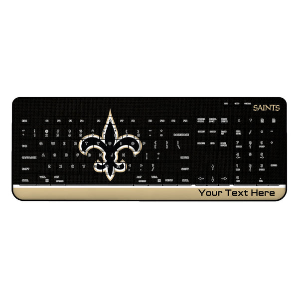 New Orleans Saints Personalized Endzone Solid Wireless USB Keyboard
