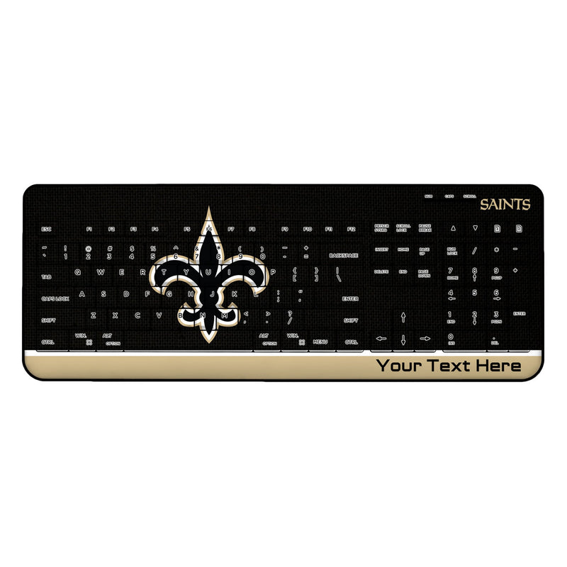 New Orleans Saints Personalized Endzone Solid Wireless USB Keyboard
