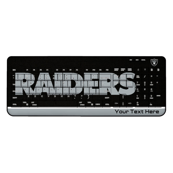 Las Vegas Raiders Personalized Endzone Solid Wireless USB Keyboard