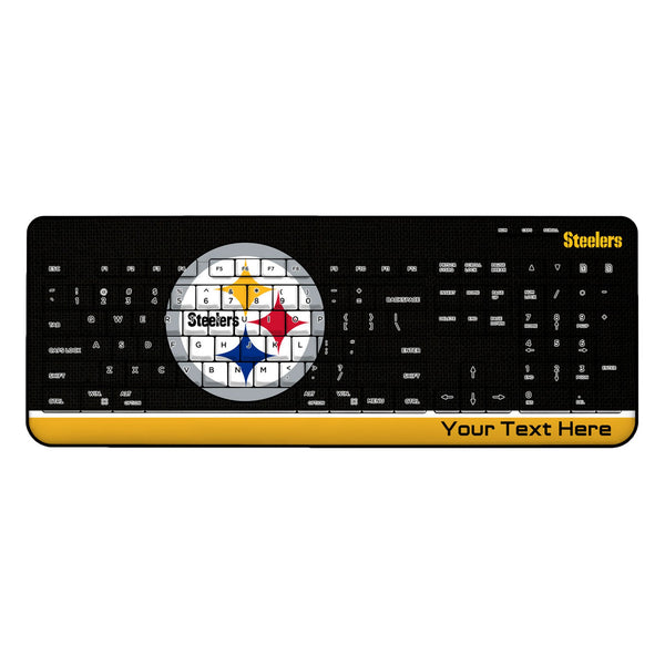 Pittsburgh Steelers Personalized Endzone Solid Wireless USB Keyboard