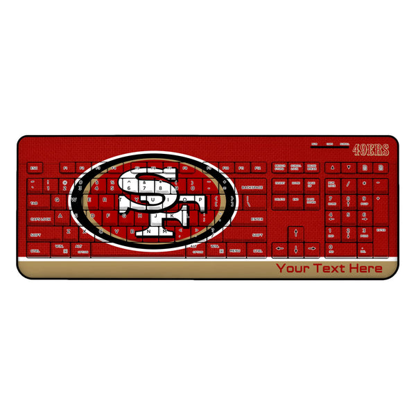 San Francisco 49ers Personalized Endzone Solid Wireless USB Keyboard
