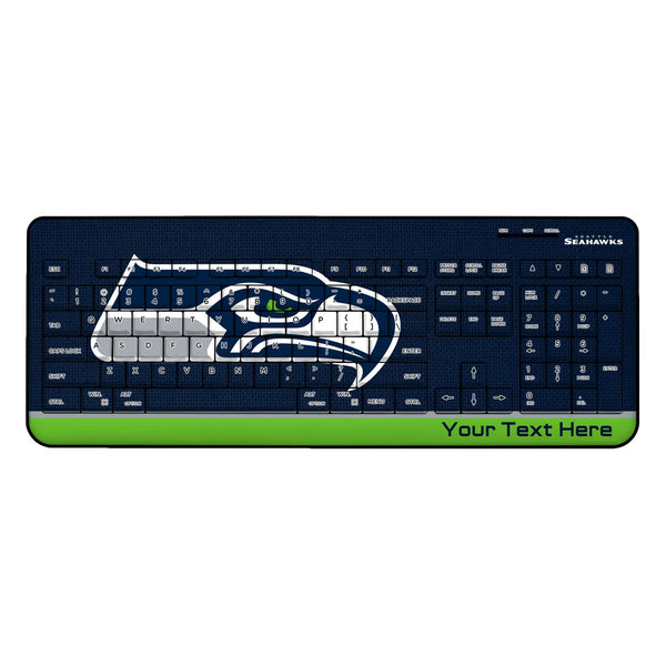 Seattle Seahawks Personalized Endzone Solid Wireless USB Keyboard
