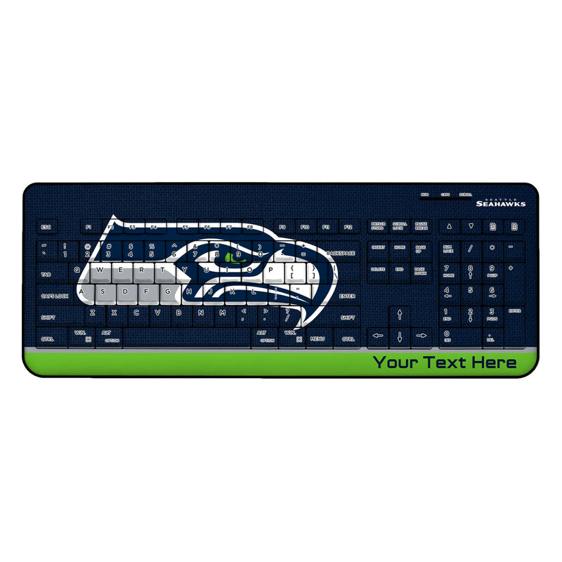 Seattle Seahawks Personalized Endzone Solid Wireless USB Keyboard