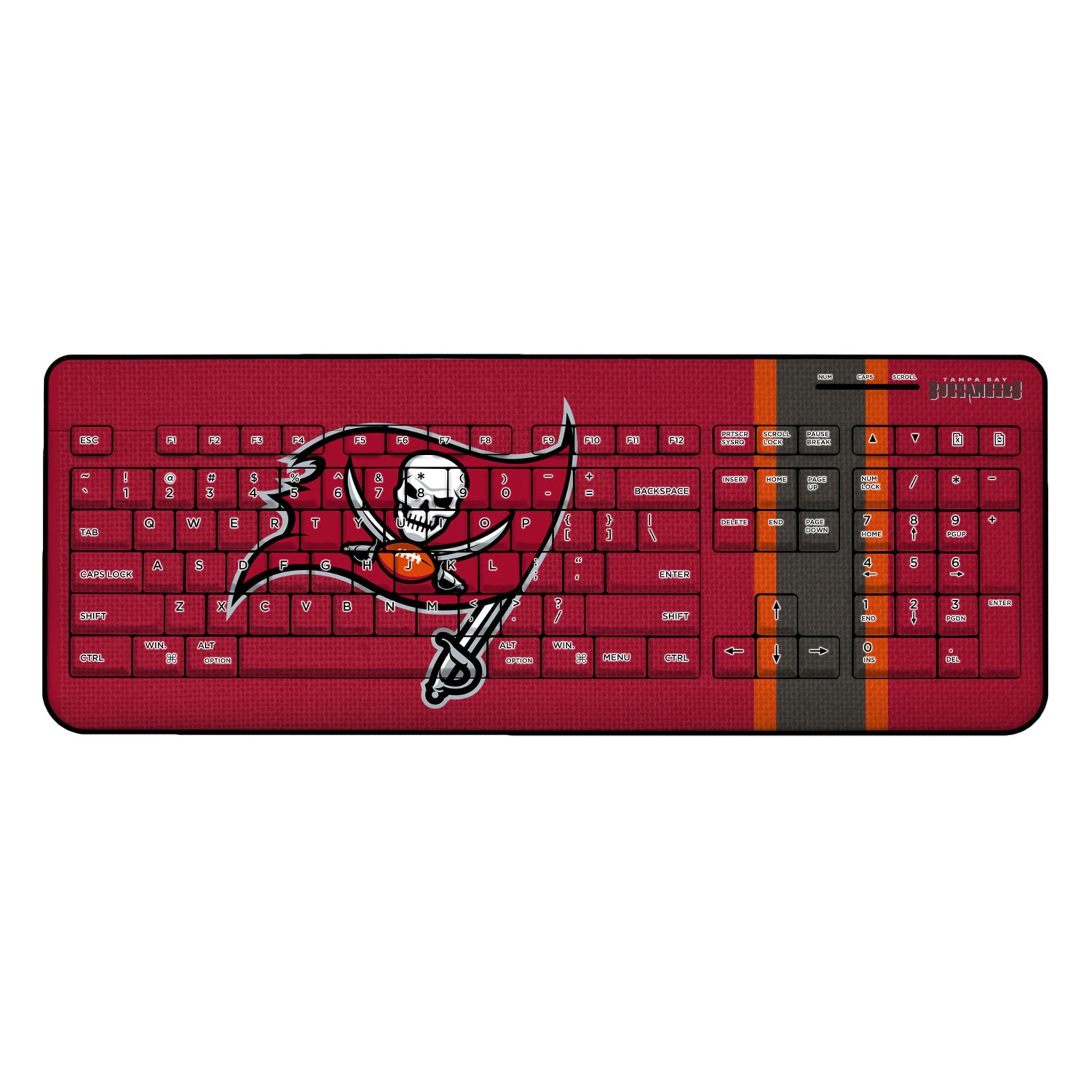 Tampa Bay Buccaneers Stripe Wireless USB Keyboard