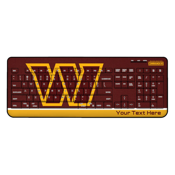 Washington Commanders Personalized Endzone Solid Wireless USB Keyboard