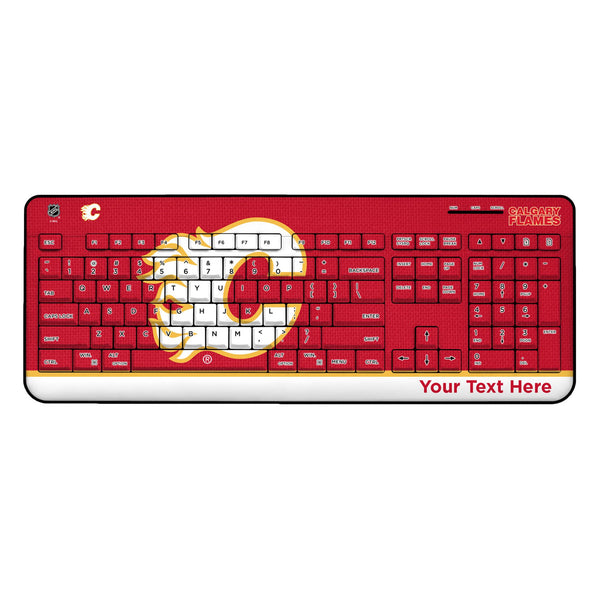 Calgary Flames Personalized Endzone Solid Wireless USB Keyboard
